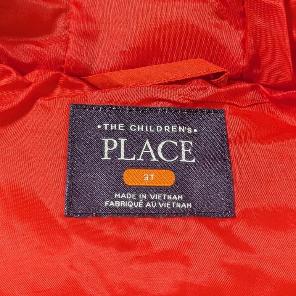 The Children's Place Red Hooded Puffer Jacket Coat Size 3T